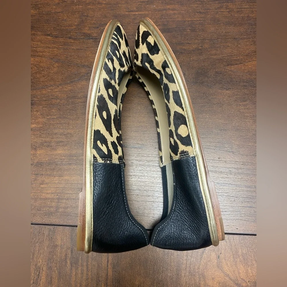Diane Von Furstenberg Botswana Calf Hair Leopard Flats Size 8.5